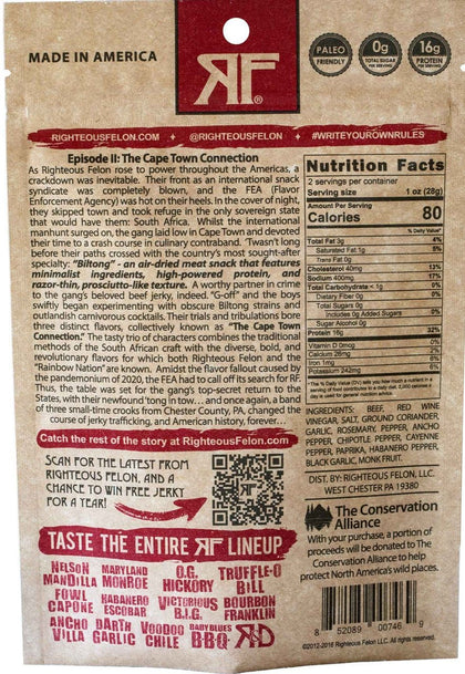 Righteous Felon - Ancho Villa Biltong (2 oz)