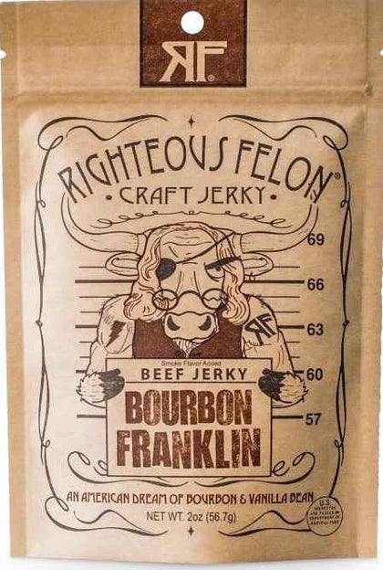Righteous Felon - Bourbon Franklin Beef Jerky (2 oz)