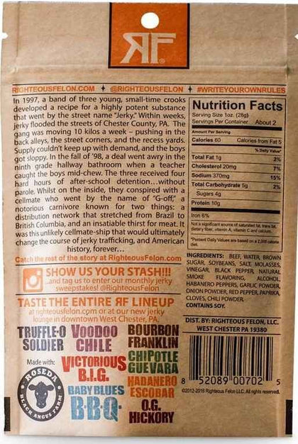 Righteous Felon - Habanero Escobar Beef Jerky (2 oz)