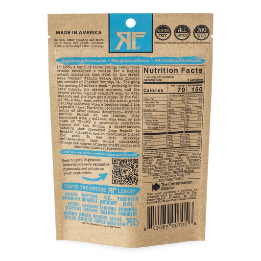 Righteous Felon - Bootleggin BBQ Beef Jerky
