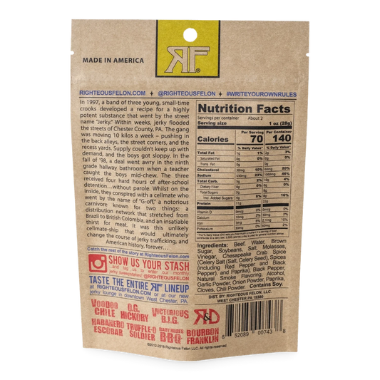 Righteous Felon - Maryland Monroe Beef Jerky