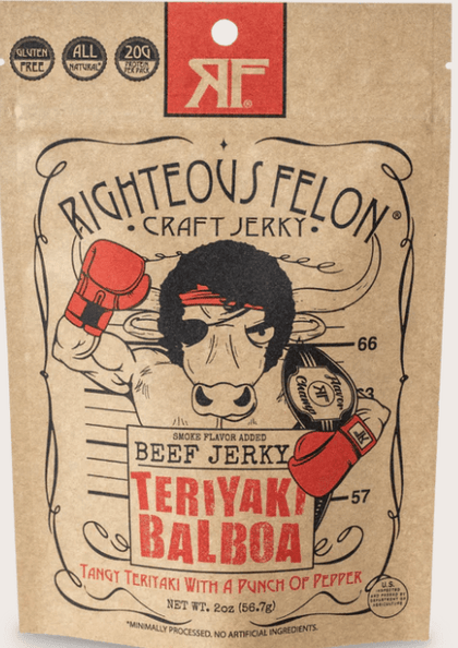 Righteous Felon - Teriyaki Balboa Beef Jerky (2 oz) Front