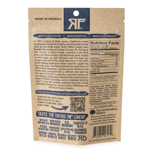 Righteous Felon - Truffle-O Soldier Beef Jerky