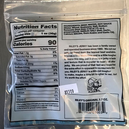 Rileys Jerky - Original Beef Jerky