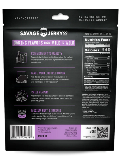 Savage Jerky Co - Chili Pepper Bacon Jerky