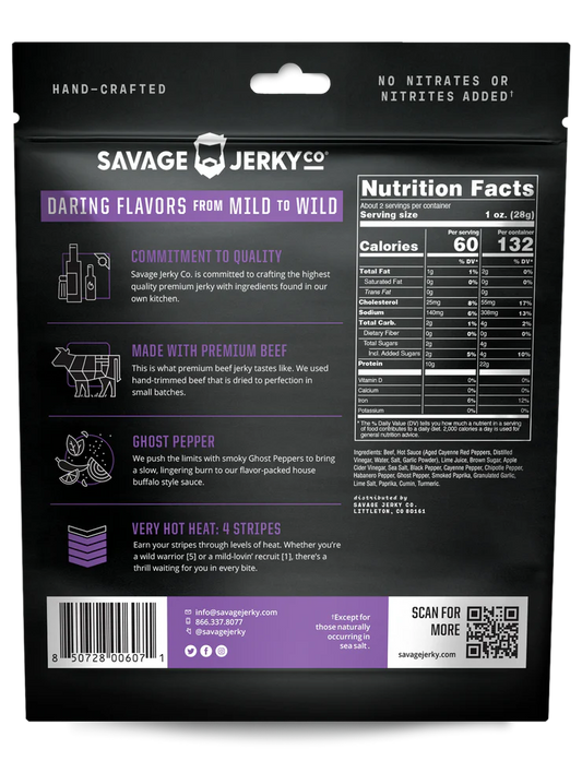 Savage Jerky Co - Ghost Pepper Beef Jerky