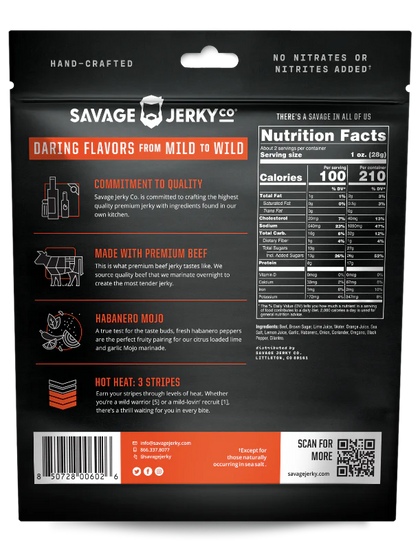 Savage Jerky Co - Habanero Mojo Beef Jerky