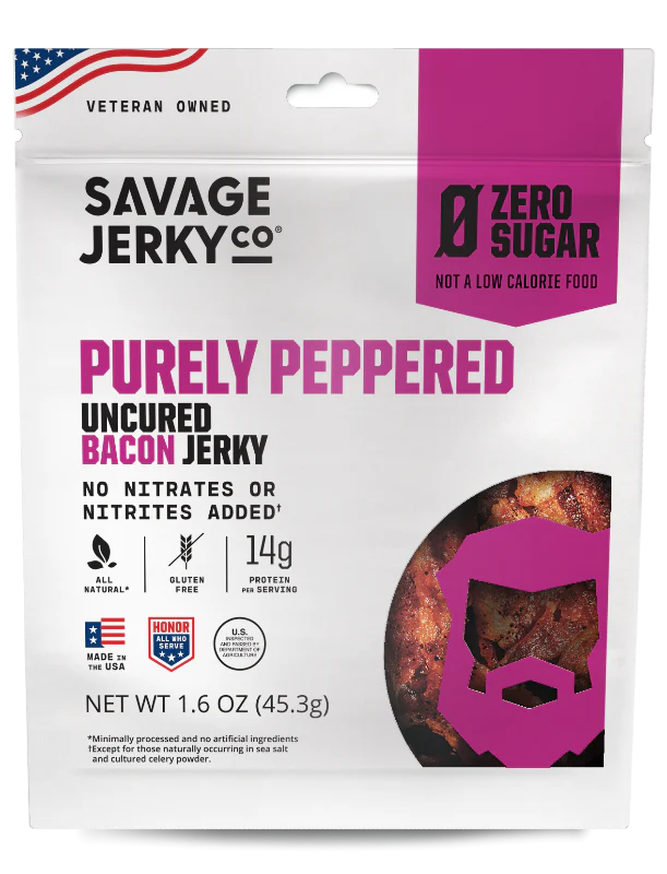 Savage Jerky Co - Purely Peppered Bacon Jerky