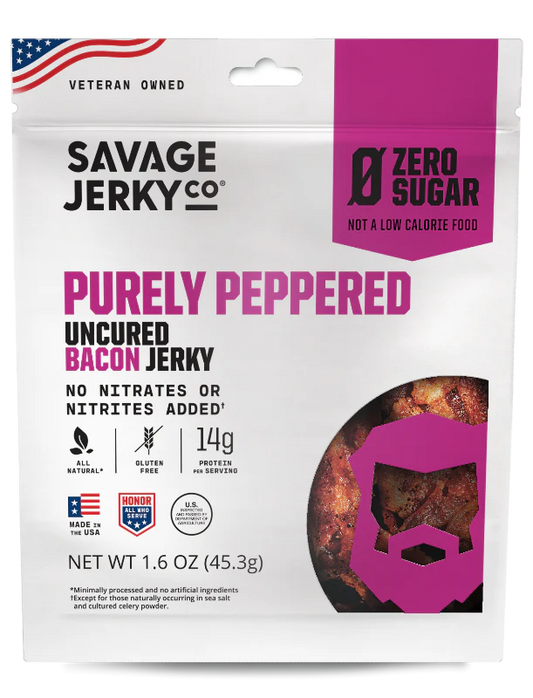 Savage Jerky Co - Purely Peppered Bacon Jerky