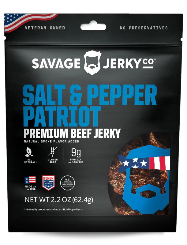 Savage Jerky Co - Salt & Pepper Patriot Beef Jerky