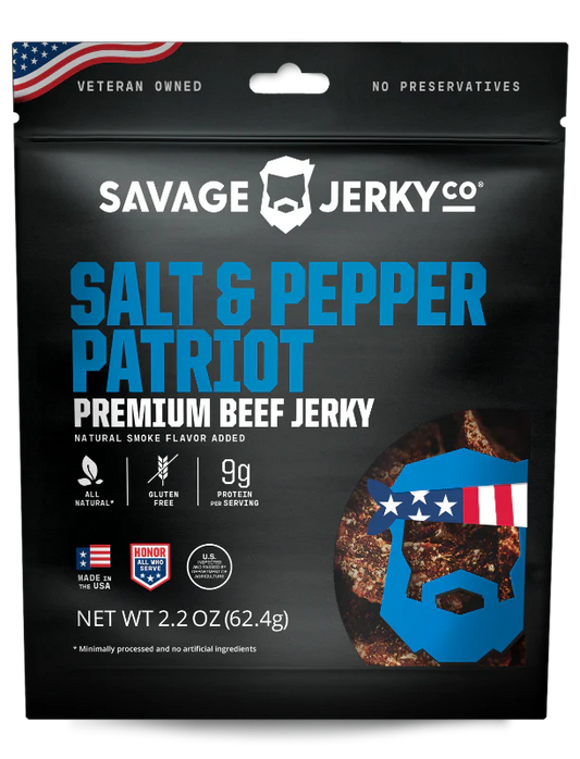 Savage Jerky Co - Salt & Pepper Patriot Beef Jerky