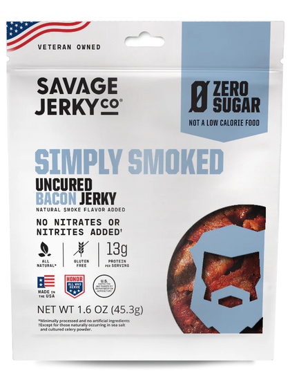 Savage Jerky Co - Simply Smoked Bacon Jerky