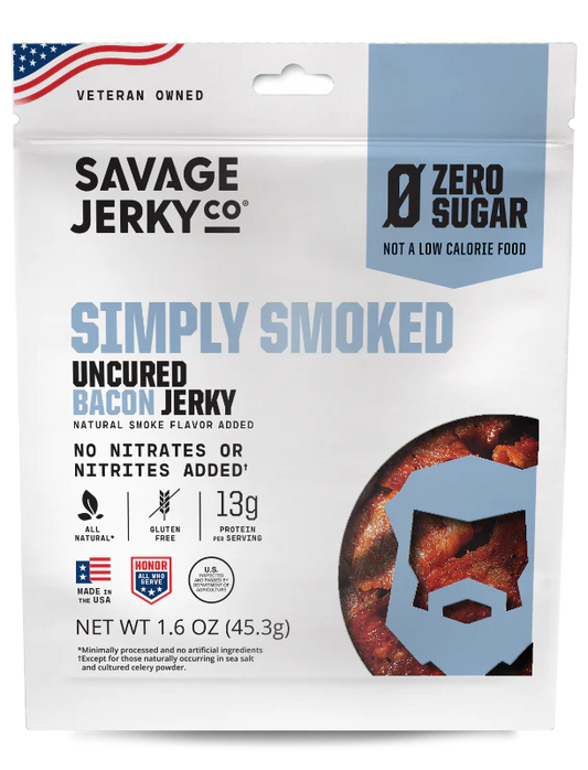 Savage Jerky Co - Simply Smoked Bacon Jerky