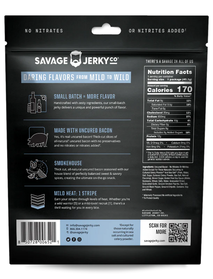 Savage Jerky Co - Smokehouse Bacon Jerky