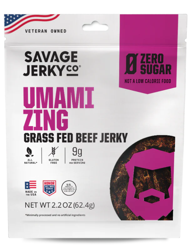 Savage Jerky Co - Umami Zing Grass Fed Beef Jerky