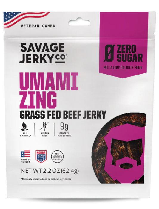 Savage Jerky Co - Umami Zing Grass Fed Beef Jerky