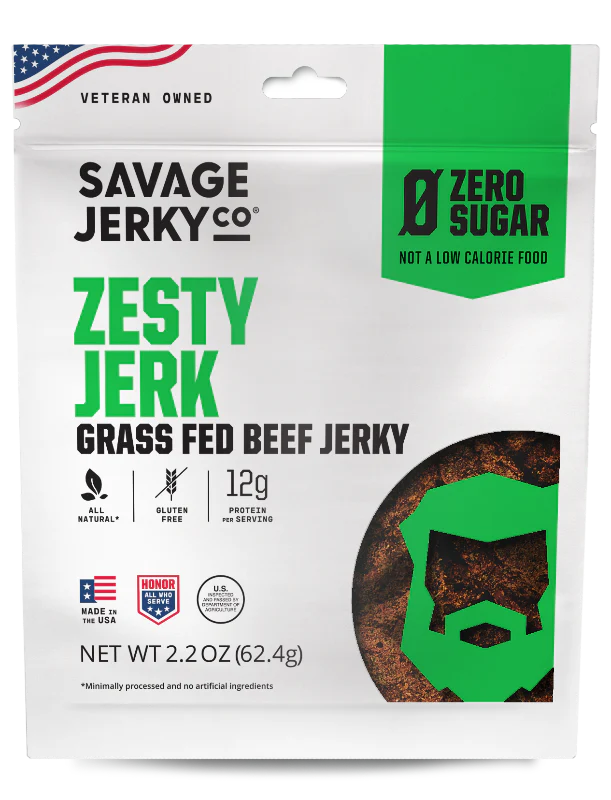 Savage Jerky Co - Zesty Jerk Grass Fed Beef Jerky