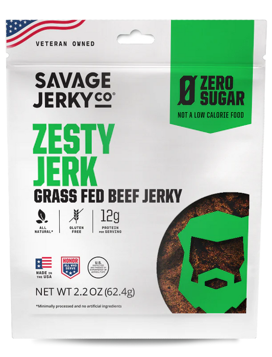 Savage Jerky Co - Zesty Jerk Grass Fed Beef Jerky