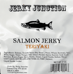 Jerky Junction - Teriyaki Salmon Jerky (3 oz)