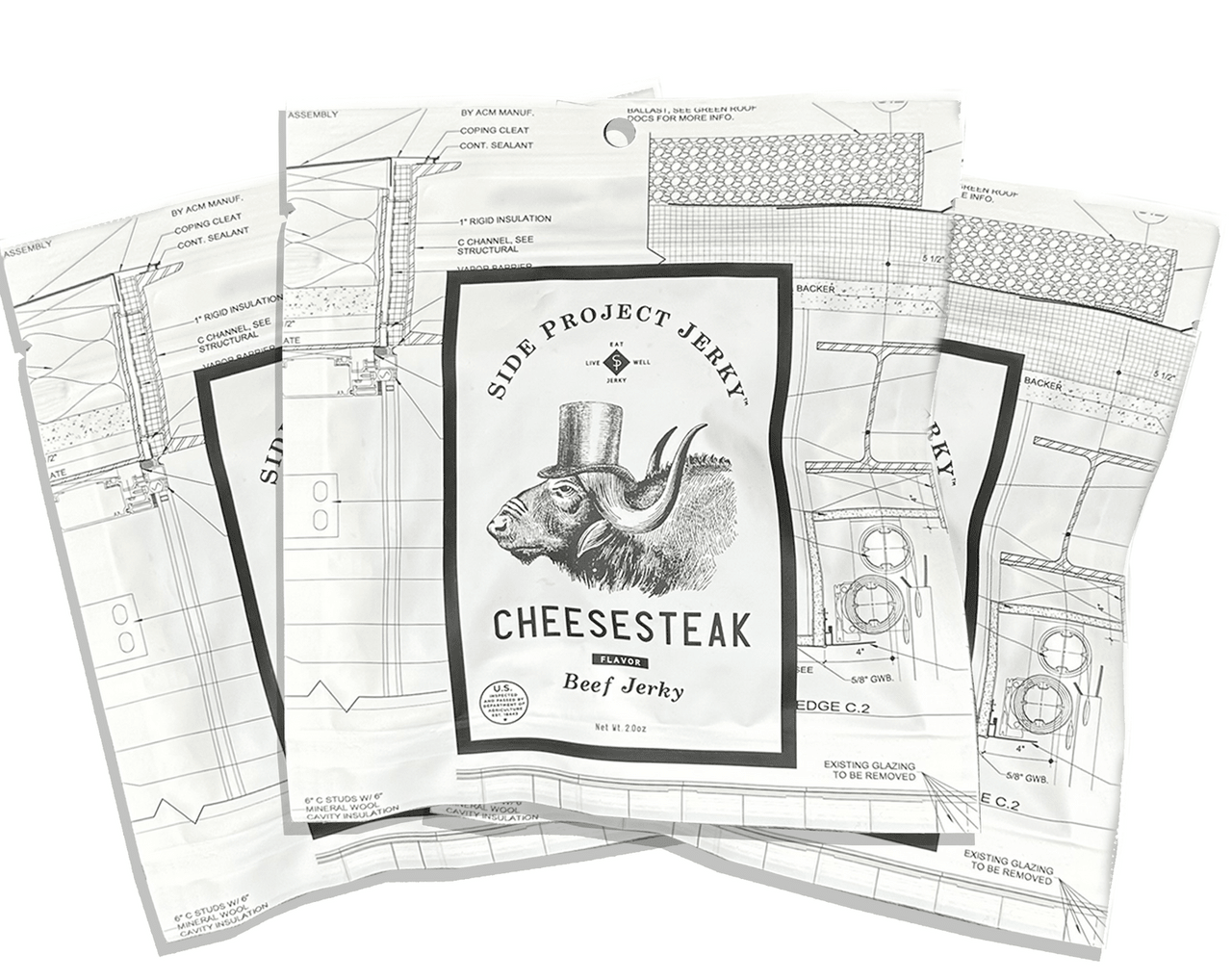 Side Project Jerky - Cheesesteak Flavor Beef Jerky (2 oz)