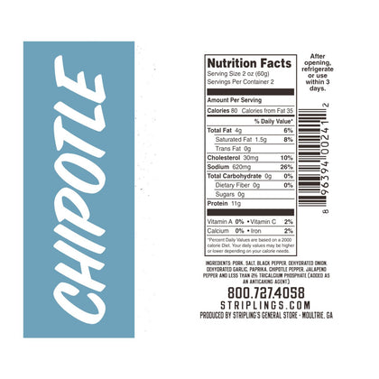 Striplings - Chipotle Pork Jerky