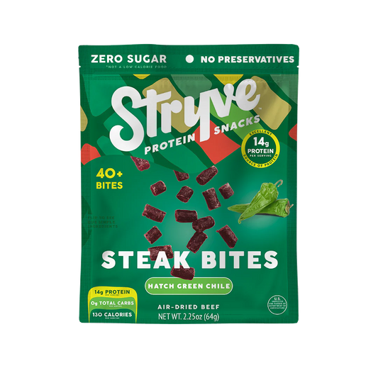 Stryve – Hatch Green Chile Steak Bites Air Dried Beef