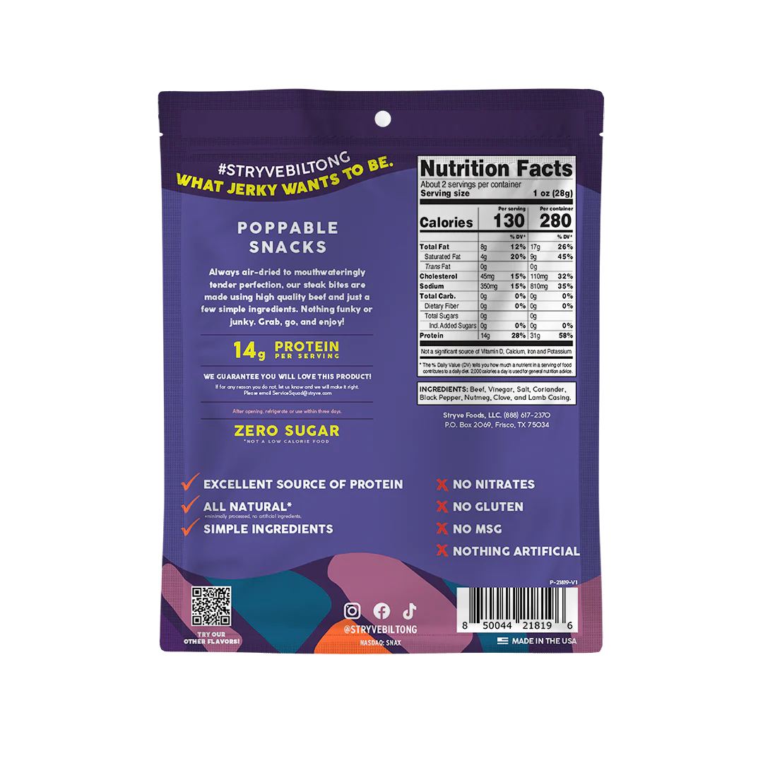 Stryve – Original Steak Bites Air Dried Beef