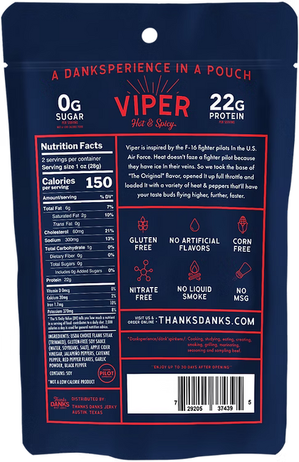Thanks Danks - Hot & Spicy Beef Jerky