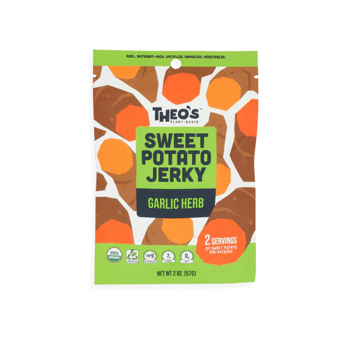 Theos Plant-Based - Garlic Herb Sweet Potato Jerky