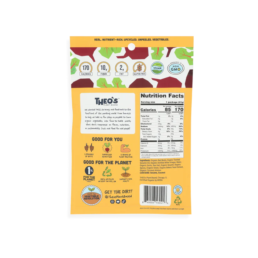 Theos Plant-Based - Ginger Teriyaki Beet Jerky