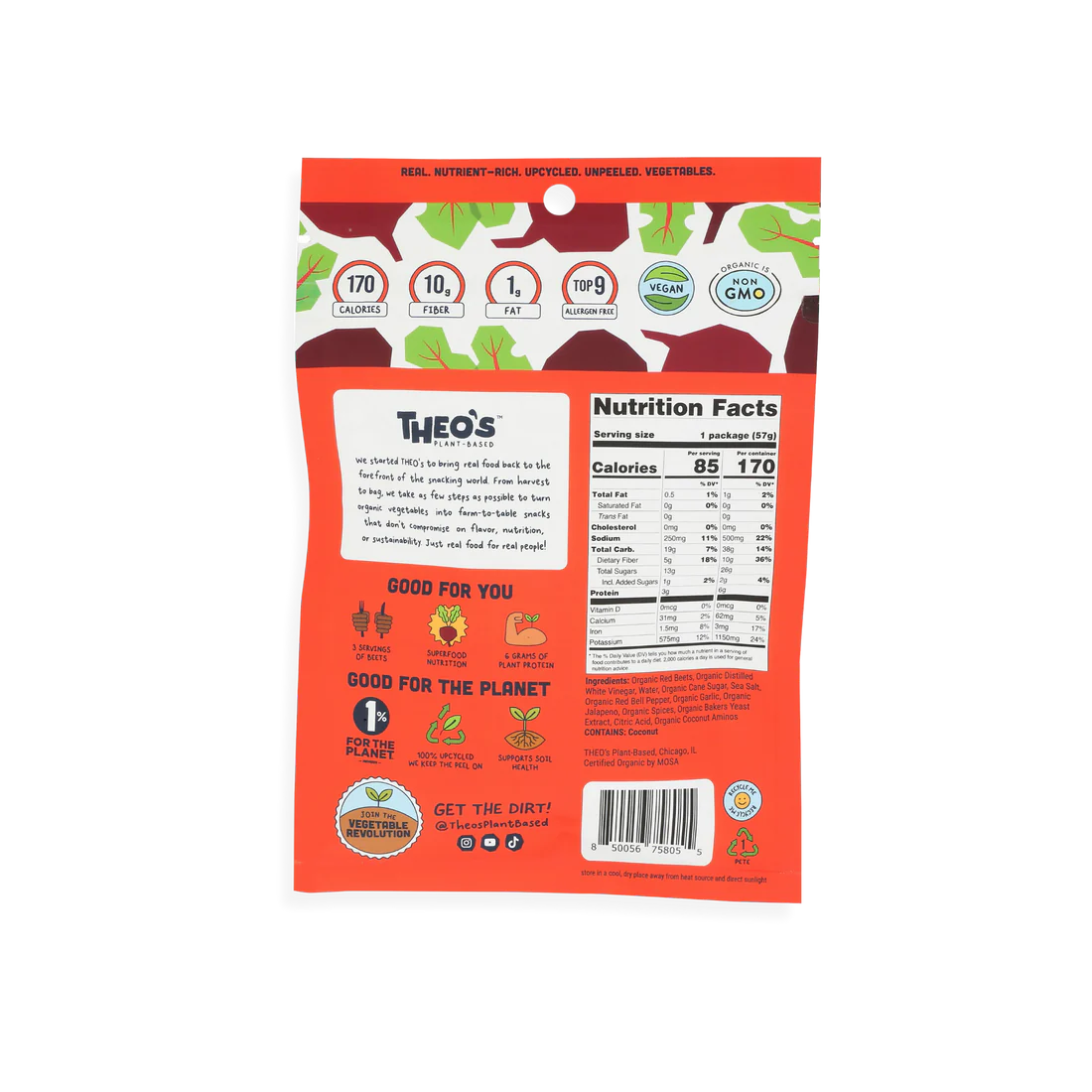 Theos Plant-Based - Spicy Sriracha Beet Jerky