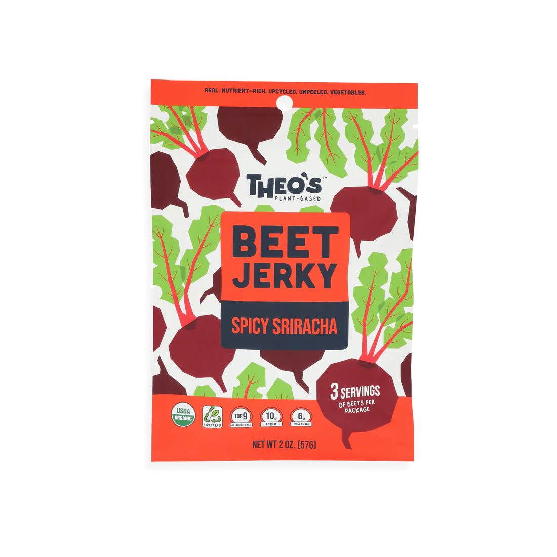 Theos Plant-Based - Spicy Sriracha Beet Jerky