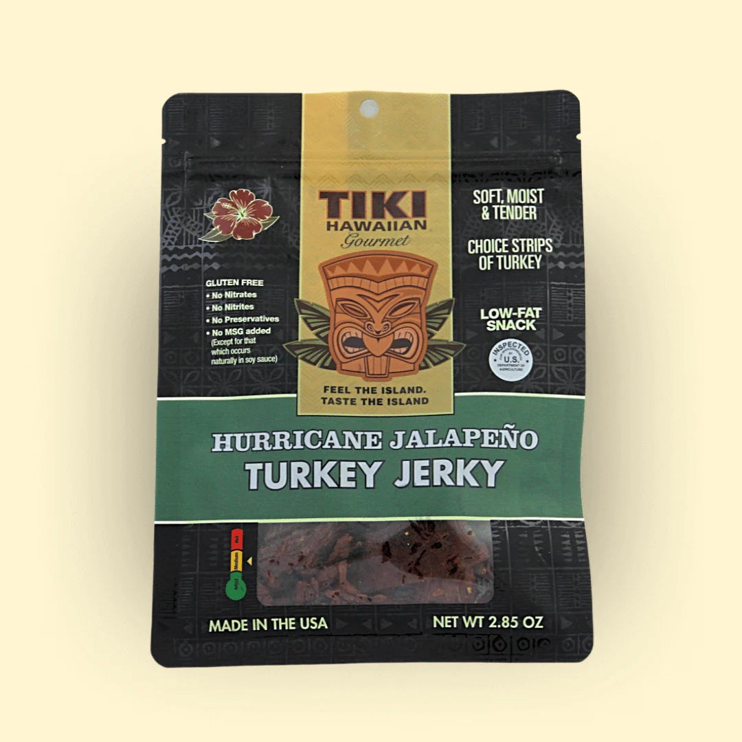 Tiki Hawaiian Gourmet - Hurricane Jalapeno Turkey Jerky