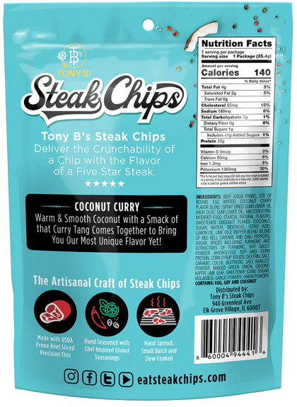 Tony B's - Coconut Curry Beef Jerky Chips