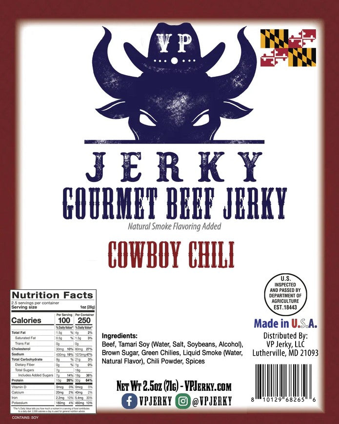 VP Jerky - Cowboy Chili Beef Jerky