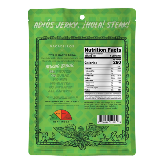 Vacadillos - Chile Lime Bites Air Dried Beef