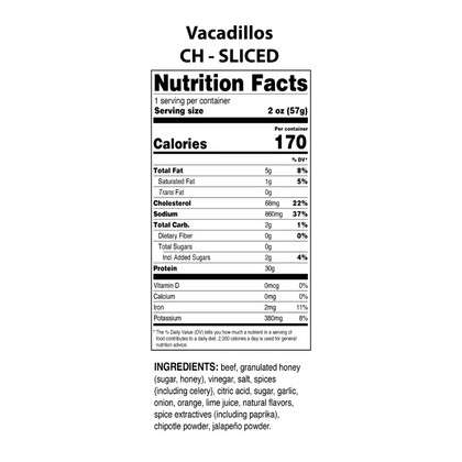 Vacadillos - Chipotle Honey Air Dried Beef