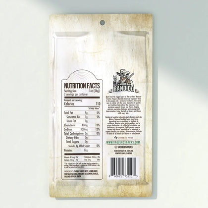 Vaquero Bandido - Lemon Carne Seca Mexican Beef Jerky