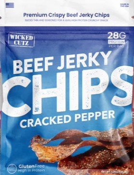 Wicked Cutz - Cracked Pepper Beef Jerky Chips