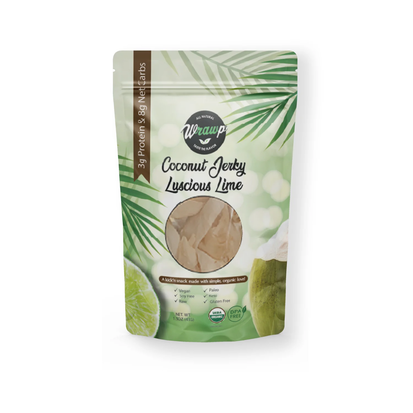 WrawP Foods - Luscious Lime Coconut Jerky